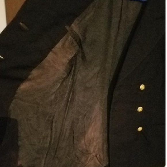 Vintage Sea Scout Double Breasted Wool Heavy Jacket (Port Indian) in Navy Blue - Picture 8 of 10